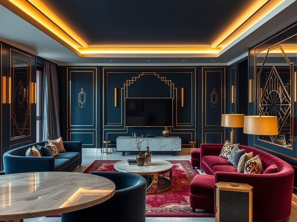 Styl art deco kolory i materiały: jak łączyć luksus i harmonię w nowoczesnych wnętrzach