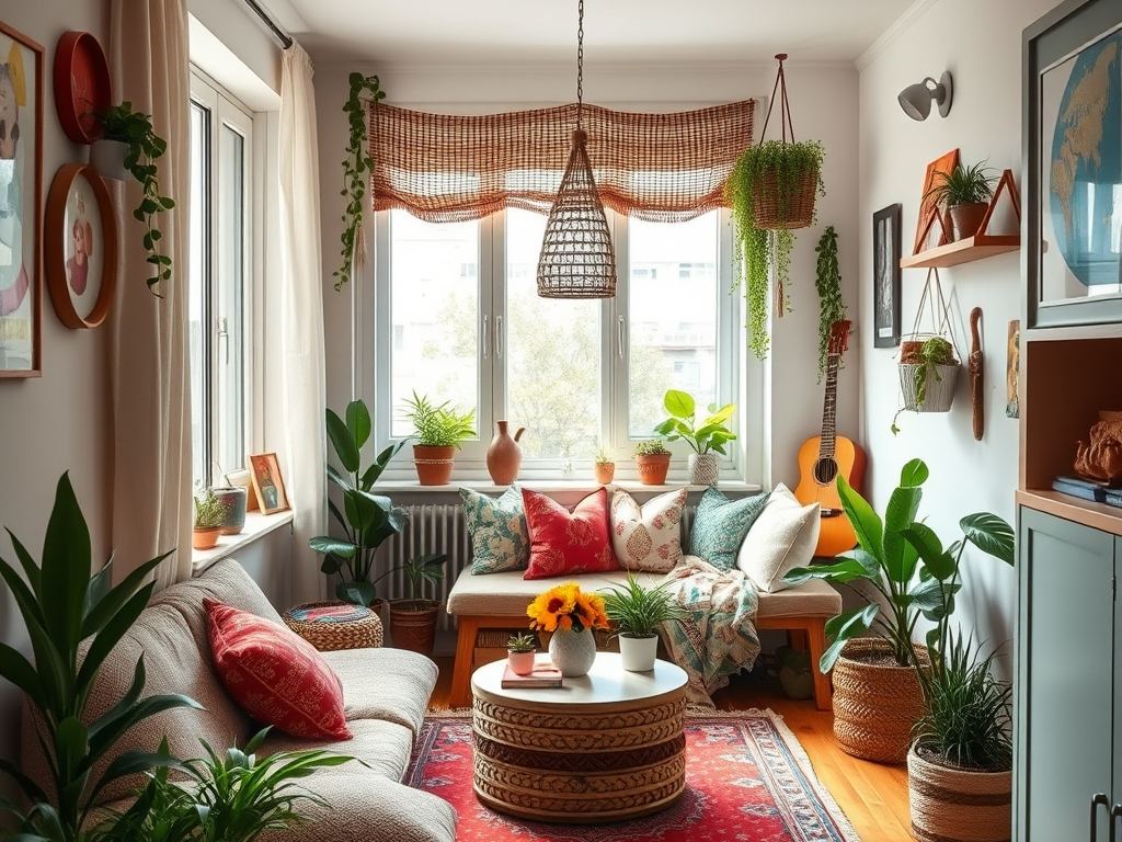 Styl boho w małym mieszkaniu: jak połączyć swobodę z funkcjonalnością bez przesady