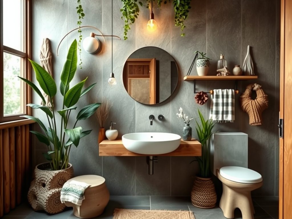 Styl boho w łazience: jak połączyć naturalne materiały z funkcjonalną aranżacją i unikalnym klimatem